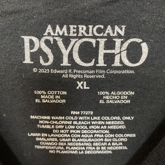 American Psycho Trio Horror Movie T-Shirt Size XL - Picture 4 of 4